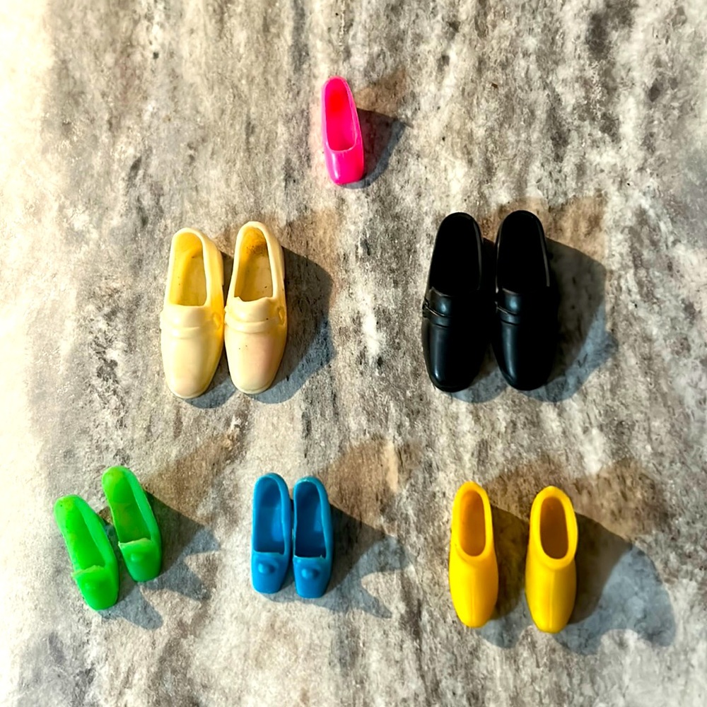 Barbie shoes, early 1970s